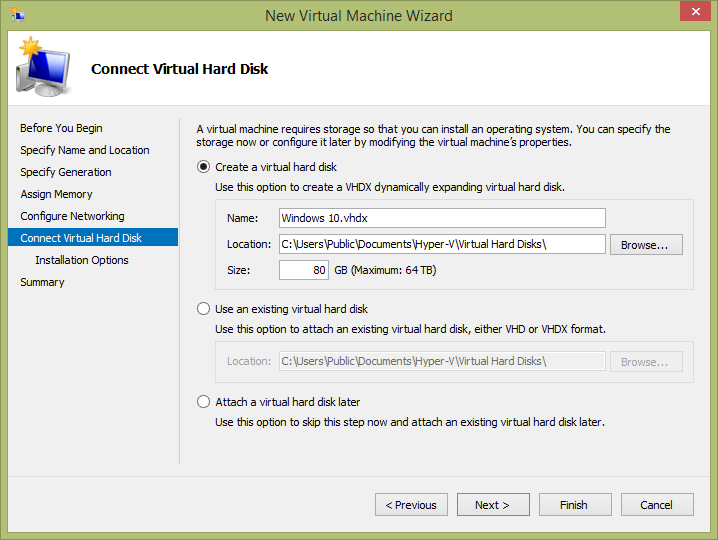 Setting up Windows 10 in a Virtual Machine (VMWare Player or Hyper-V Manager)