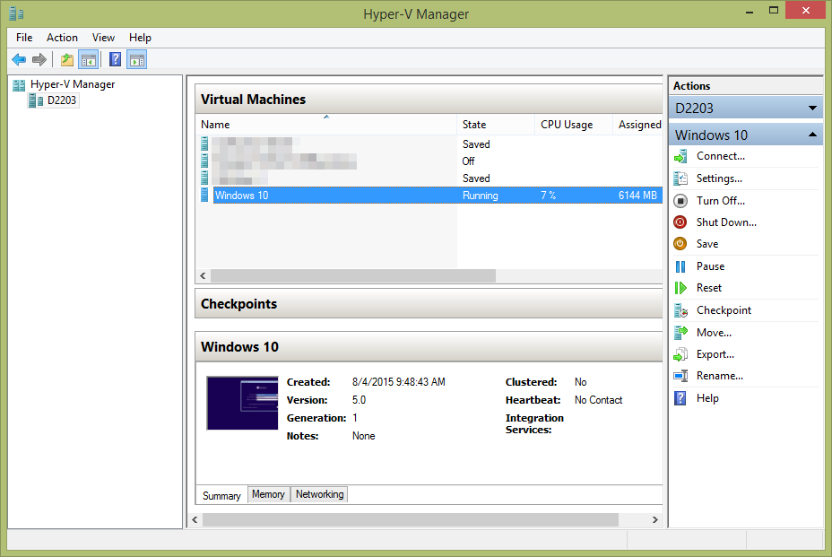 Setting up Windows 10 in a Virtual Machine (VMWare Player or Hyper-V Manager)