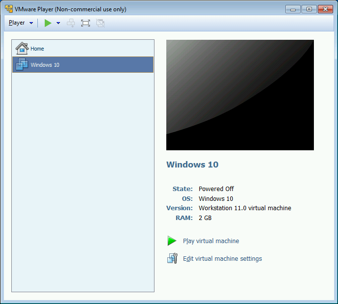 windows 10 vmware image