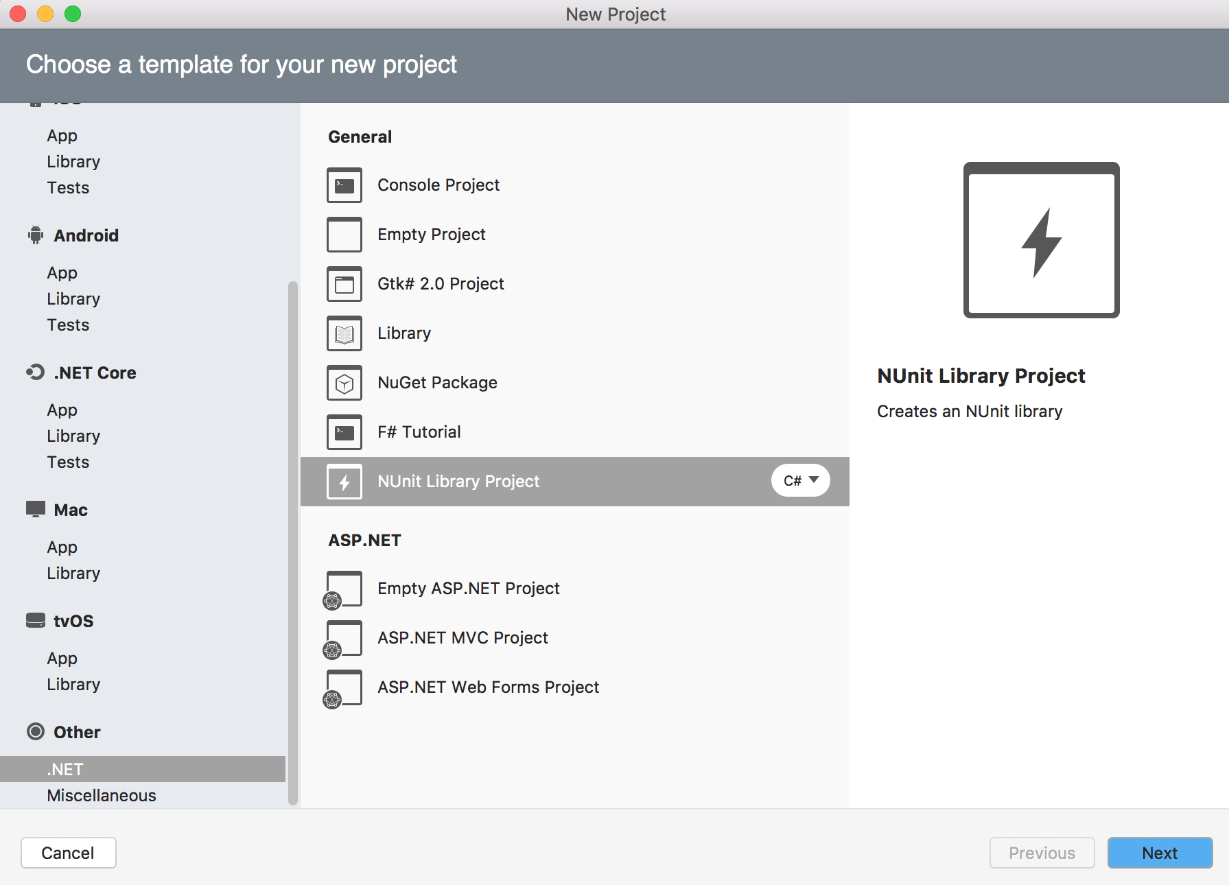 visual studio for mac create c# app