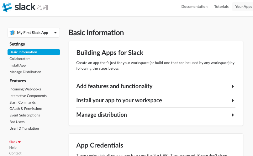 slack api documentation