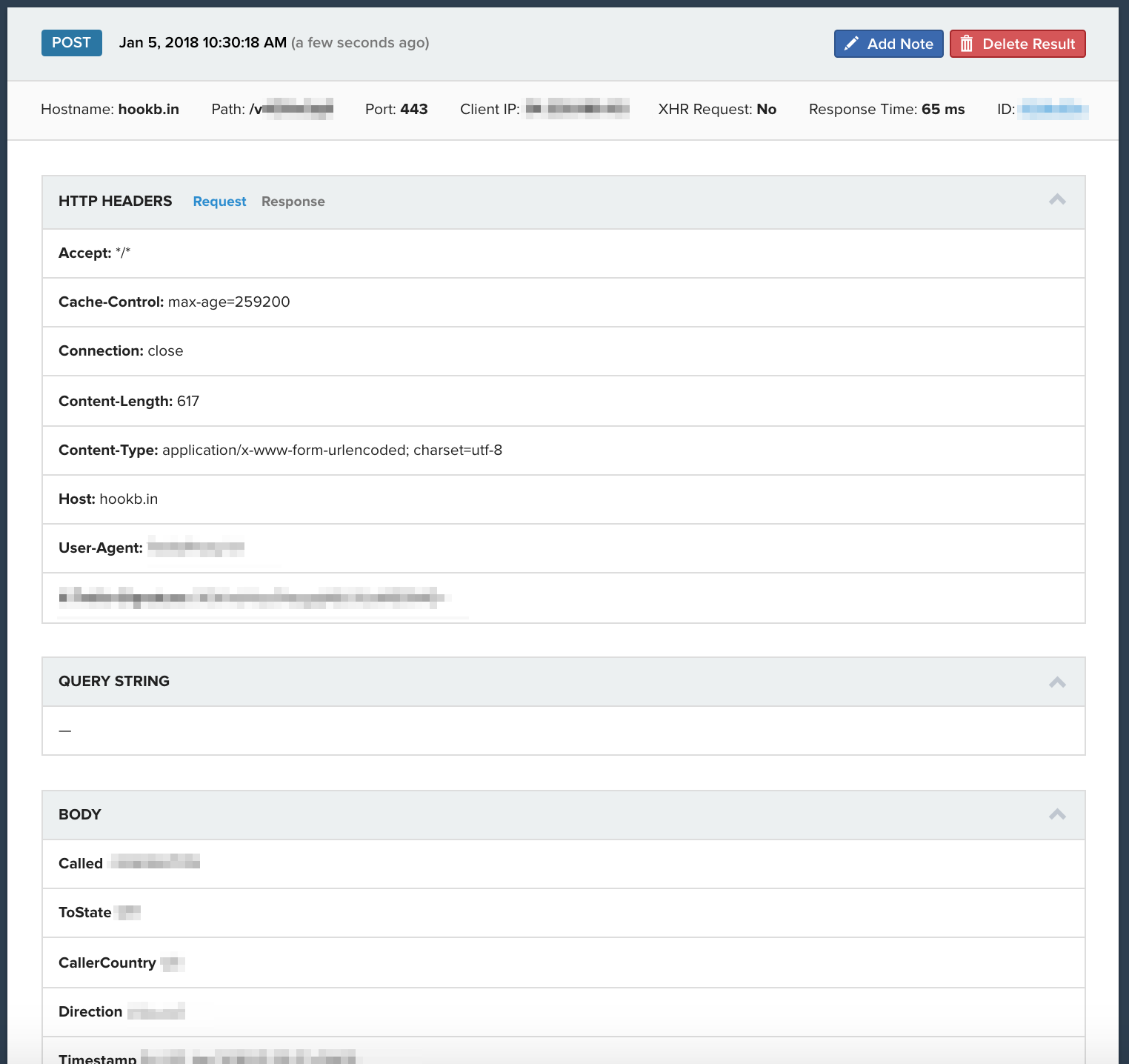 How can I test what a REST endpoint is posting?