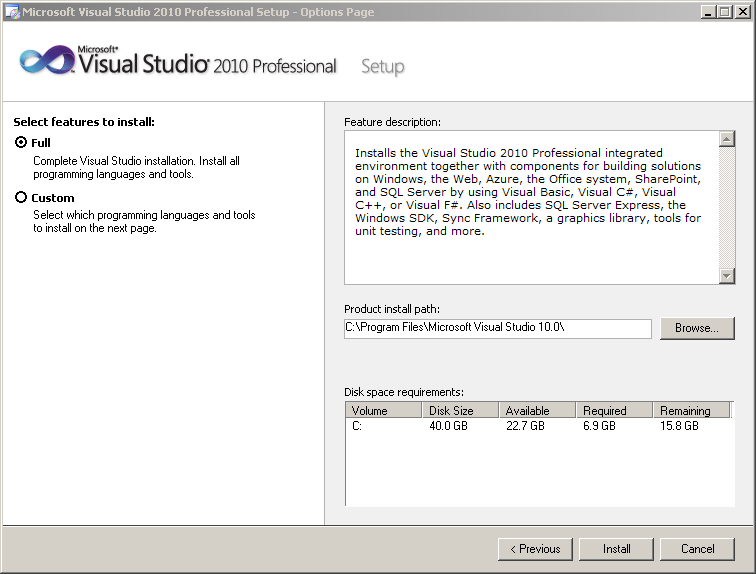 download vs_setup msi for visual studio 2010