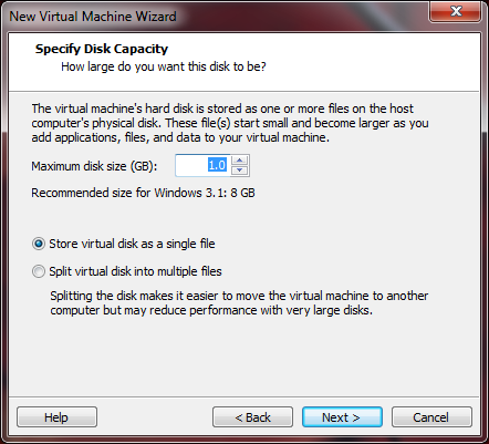 Installing DOS 6.22 in VMware Player