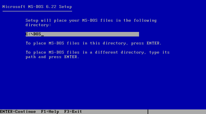 Installing DOS 6.22 in VMware Player