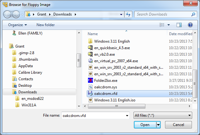 Installing Windows 3.1 in VMware Player