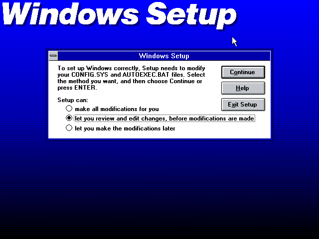 Installing Windows 3.1 in VMware Player