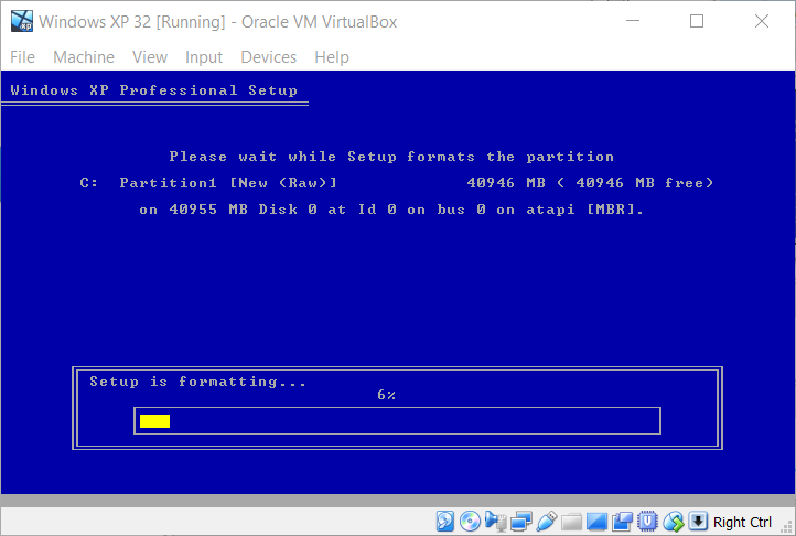 running windows xp on macbook pro virtualbox