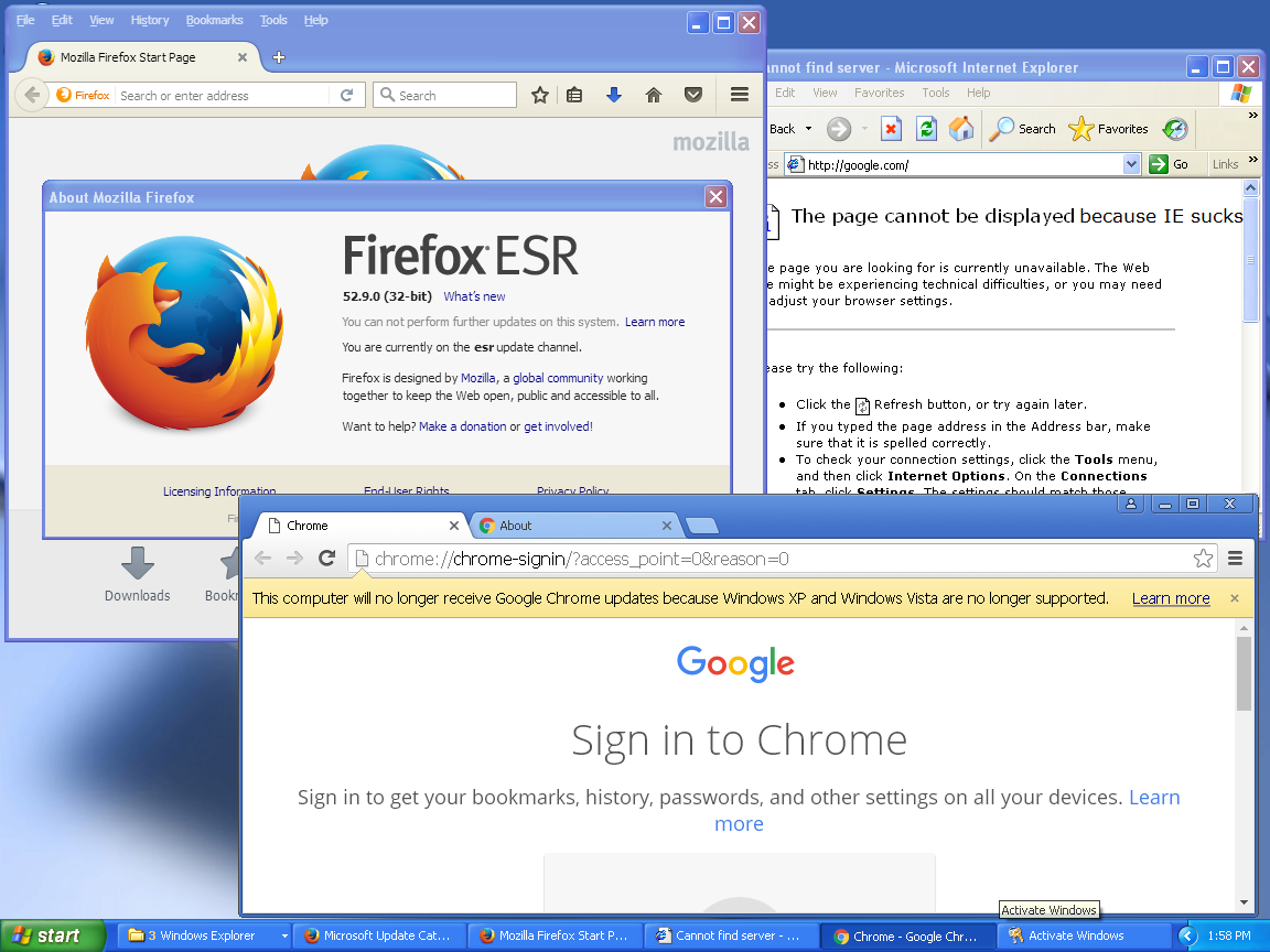 opera web browsers for windows xp
