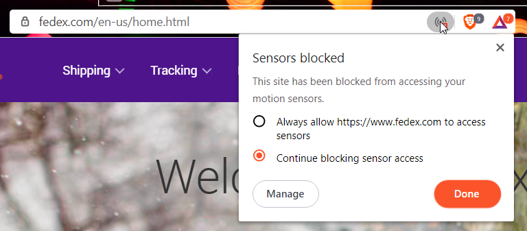 Why are websites requesting access to motion sensors... on my desktop?