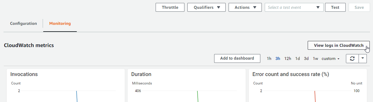 How to enable logging for an AWS Lambda job