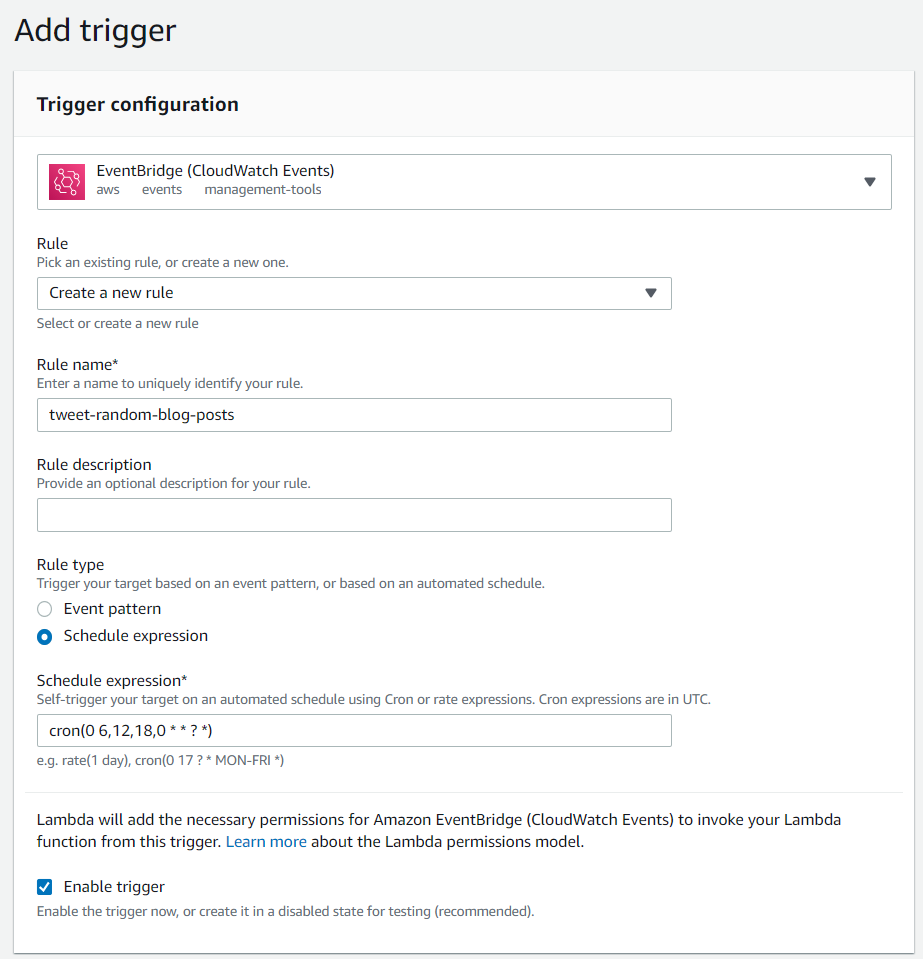 Using AWS Lambda to tweet random posts from a Ghost blog