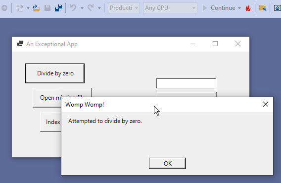 A more helpful exception box for WinForms apps