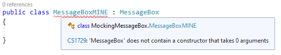 Mocking MessageBox (or any static class) in WinForms