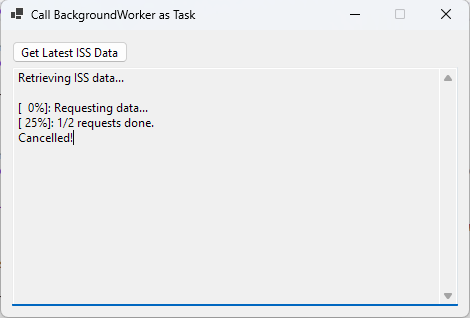 Turning a BackgroundWorker into a Task with TaskCompletionSource