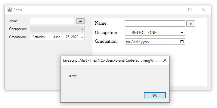 Host A Simple Webpage In WinForms With CEFSharp