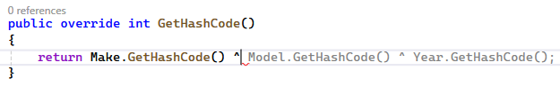 VS2022 autocompletion suggestion for GetHashCode